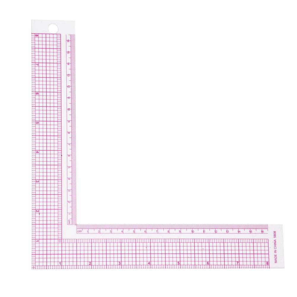 Tebru Plastic LSquare Shape Ruler French Curve Sewing Measure