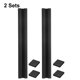 thumbnail image 3 of Uxcell 2 Pcs Perfil de Extrusión de Aluminio T Slot 2020 5.91 pulgadas de longitud Anodizado Negro Estándar Europeo, 3 of 6