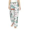 thumbnail image 2 of Goofa Music Lover Dinosaur Printed Soft Pajama Pants for Women, Wide Leg Comfy Casual Lounge Yoga Pants-Medium, 2 of 9
