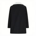 thumbnail image 5 of Plus Size Winter Coats for Women Warm Sherpa Fleece Lined Hooded Parka Faux Suede Pea Coat Casual Outerwear, 5 of 5