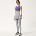 thumbnail image 7 of Women's High Waist Leggings with Attached Flowy Skirt Overlay for Active and Casual Wear - X Large, Gray, 7 of 7