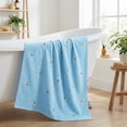 thumbnail image 4 of Unique Bargains Fluffy Ice Lolly Bath Towel 2 Pack Popsicle Blue/Milky White 55" x 28", 4 of 8