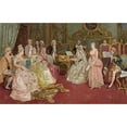 thumbnail image 2 of Luis Álvarez Català 18x13 Black Ornate Wood Framed Double Matted Museum Art Print Titled - The Recital (1901), 2 of 5