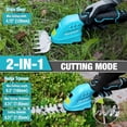thumbnail image 6 of DURATECH 12V Cordless Hedge Trimmer & Grass Shears 2-in-1, Lightweight 1.66 lb Handheld Shrub & Lawn Edger, Rechargeable Electric Garden Trimmer for Yard & Bushes, 6 of 9