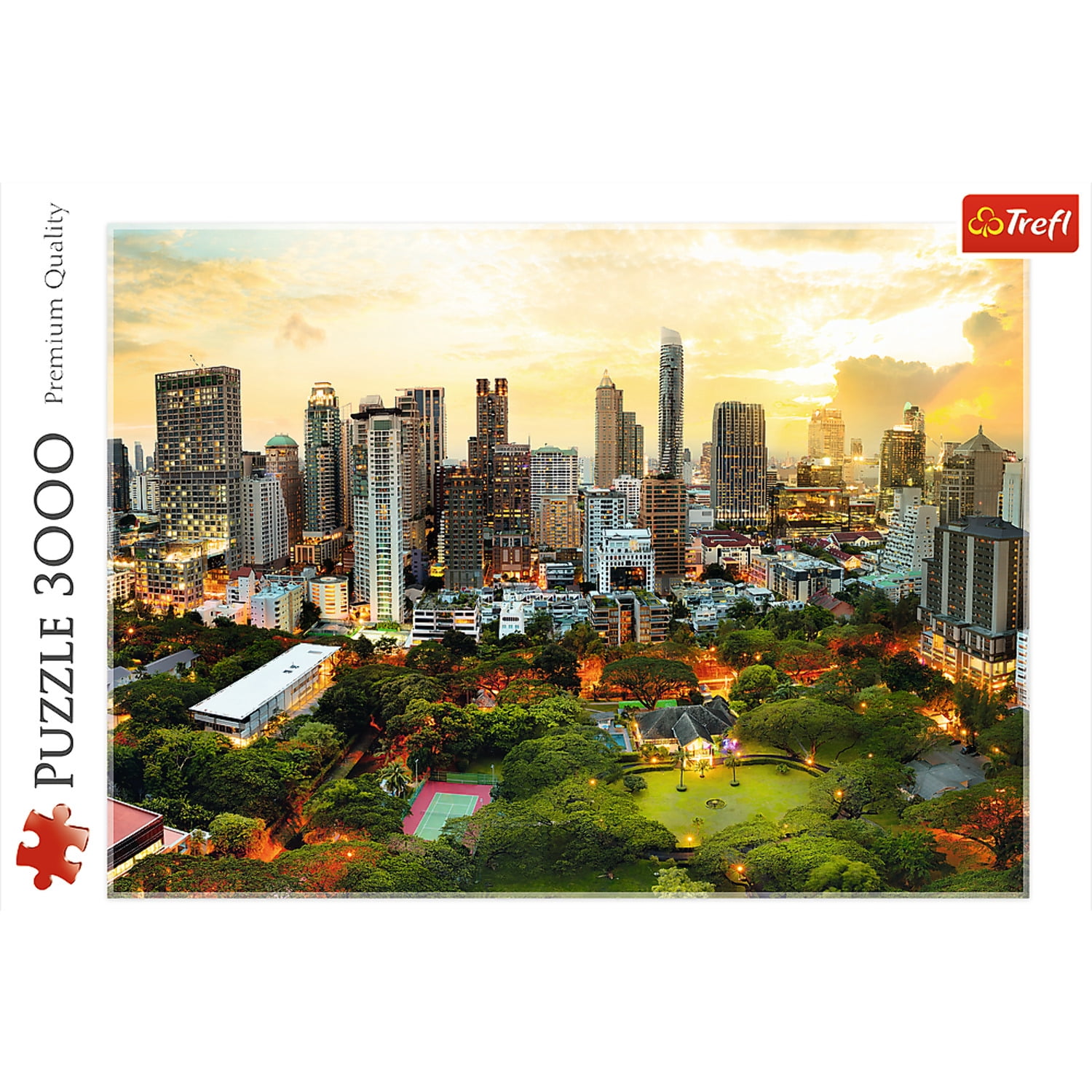 3000 Piece Jigsaw Puzzles, Sunset in Bangkok, Thailand, Cityscape puzzle, Adult Puzzle, Trefl 33060
