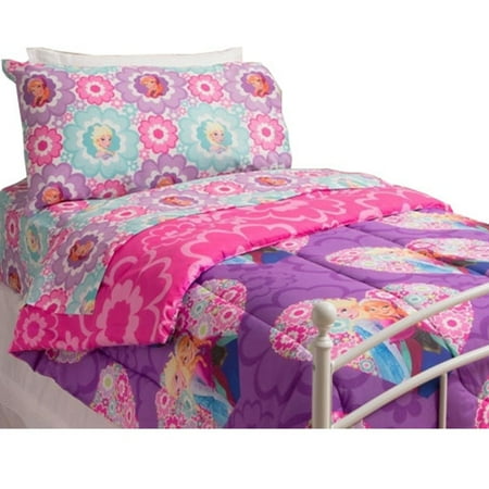 Disney Frozen Purple Pink Elsa Anna Twin Comforter Walmart Com