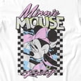 thumbnail image 3 of Disney Minnie Mouse Men's Racing Checkered Frame T-Shirt (Bright White, S-XXXL), 3 of 4