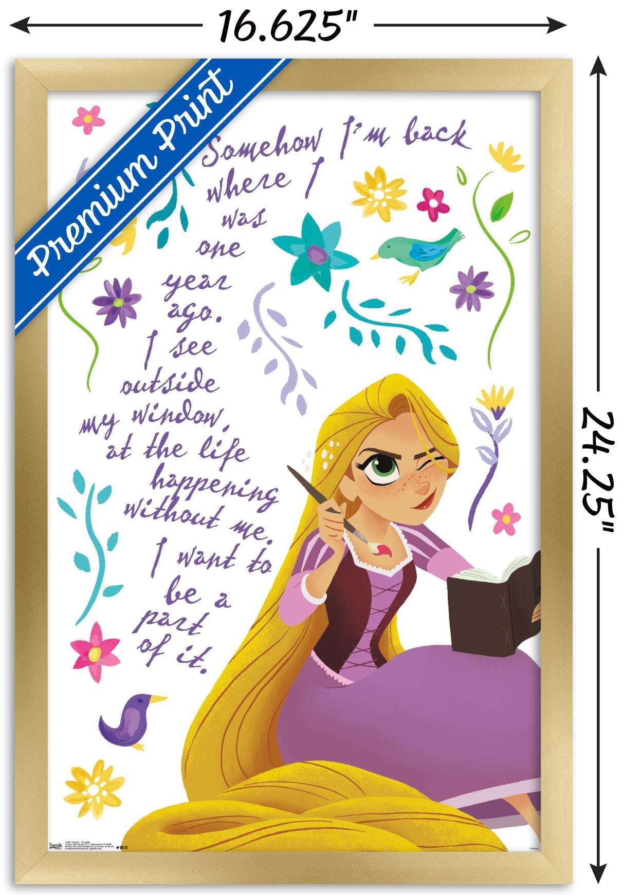 Disney Tangled - Thoughts Wall Poster, 14.725" x 22.375", Framed