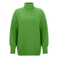 thumbnail image 3 of DuoJiaJ Sweaters for Women Winter Pullover Turtleneck Oversized Chunky Sweater Long Sleeve Casual Outwear Cozy Sweater Green XXXL, 3 of 4