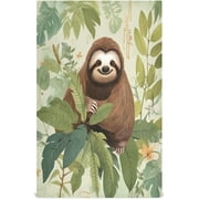 Coolnut Sloth Kitchen Towels, 18 x 28 Inch Super Soft and Absorbent Dish Cloths for Washing Dishes, 1 PCS Reusable Multi-Purpose Microfiber Hand Towels for Kitchen
