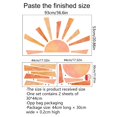 thumbnail image 2 of Wall Stickers,Happy Sun Wall Art Decal Peel And Stick Removable Sticker Graphic Custom Stickers,Orange, 2 of 5
