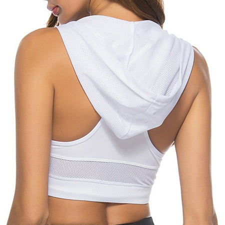 

Cptfadh Womens Tops Women Fashion Hoodie Sports Bra Crop Top Fitness Sportswear Sport Top Gym Bras Running Workout Tanks Bra Tops