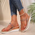 thumbnail image 2 of Mepaouo Sandales Compensées à Enfiler pour Femmes Espadrilles à Bout Ouvert Plateforme Mules Habillées Plage Été, 2 of 8