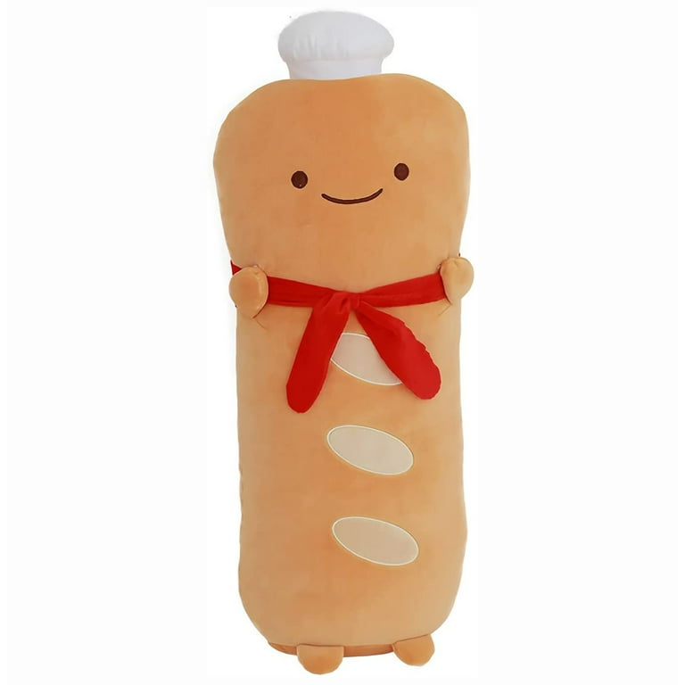 Toast Baguette Pillow 19.6 inches Funny French Bread Food Plush Toy for  Home Decor or Kids (Smile Bread) 