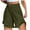 Army Green, variant on fatyb Women's Casual Shorts Smocked High Waist Wide Leg Shorts Ruffle Hem Loose Summer Beach Shorts