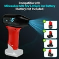 thumbnail image 3 of Mini Jet Blower Portable Violent Turbo Fan for Milwaukee M12 12V Battery, 4-Speed Wireless High Speed Handheld Fan, for Computer Key Board Cleaning,Hair Drying,Camping,Outdoors (No Battery), 3 of 8