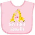 thumbnail image 3 of Inktastic Gigi Loves Me Girls Giraffe Granddaughter Girls Baby Bib, 3 of 4