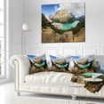 thumbnail image 2 of Designart Peyto Lake Glacial Panorama - Landscape Printed Throw Pillow - 16x16, 2 of 4