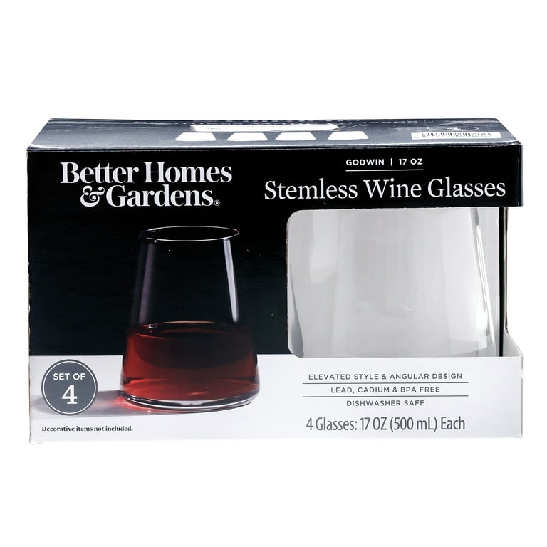 G Francis Unique Wine Glasses Set of 4 - 16oz Square Bottom Modern Stemware, Size: One size, Clear