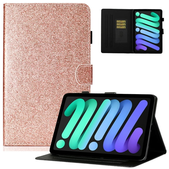 SaniMore for iPad 10th Generation 10.9" 2022 Magnetic Clasp Case, PU Leather Case with Card Slot & Kickstand Pencil Holder Shockproof Protective Case for iPad 10th Generation Women Men, Rosegold