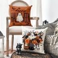 thumbnail image 6 of Sm:)e Boo Ghost Pumpkin Spider Web Bat Happy Halloween Pillow Covers 18x18 Inch Set of 2, Cushion Covers for Sofa Home Decor, 6 of 8