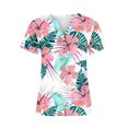 thumbnail image 4 of Kayannuo Womens Blouses Short Sleeve T Shirts for Women Valentine's Day Women's Summer V-neck Print Casual Loose Top Short Sleeve V-neck Button Blouses Tops, 4 of 5