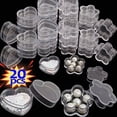 thumbnail image 2 of New Mini Transparent Plastic Storage Box Acrylic Clear Heart Boxes Pill Moisture-proof Small Case DIY Jewelry Portable Packaging 1pcs-Heart, 2 of 6