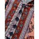 thumbnail image 5 of Sunloudy - Camisetas de verano con estampado floral para mujer, bohemias, de manga corta, con cuello en V, con botón frontal Sunloudy moda, 5 of 10
