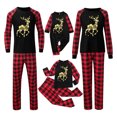 thumbnail image 4 of WILLBEST Pantalons pour Femmes, Confortables et Décontractés, Ensemble de Pyjama de Noël Assorti pour la Famille, Imprimé, Col Rond, Manches Longues, Pantalons Longs, Vêtements de Famille, Pyjamas, Pantalon de Travail Noir, 4 of 4