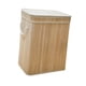 thumbnail image 4 of Cesta de bambú para la ropa sucia con tapa, cesta de almacenamiento para dormitorio , sala de estar Madera, 4 of 9