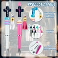 thumbnail image 5 of Beadable Pens 12 Sets Jesus Theme Ballpoint Pens DIY Making Kit with Jesus Cross Silicone Focal Beads Alloy Pendants Assorted Spacer and Tassels (Jesus Theme), 5 of 5