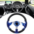 thumbnail image 3 of Car Steering Wheel, Akozon 13in 320mm Universal PU Leather Cover Sport Racing Drift Steering Wheel, 3 of 8