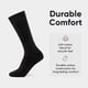 thumbnail image 2 of 10 Pairs Solid Men's Socks - Comfortable Charcoal, Navy and Black Men's Socks - Elegant formal look - Perfect for work and casual wear - Cotton, breat, 2 of 5
