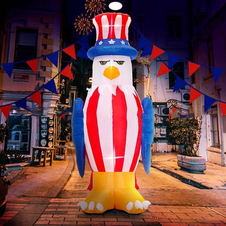 Agiferg American Independence Day Crazy Party Flag Condor Glow ...