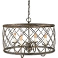 thumbnail image 1 of Quoizel Dury Pendant with 4 Lights in Century Silver Leaf, 1 of 5