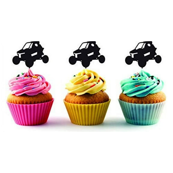 RZR Razor #2 Silhouette Acrylic Cupcake Toppers 12 PCS
