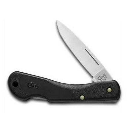 Case 00254 Pocket Knife, Stainless Steel Blade, 1-Blade, Black Handle