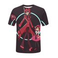 thumbnail image 4 of Hazbin Hotel Camiseta Manga Corta Cuello Redondo Estampada Moda Casual Mujer Negro/L, 4 of 5