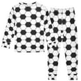 thumbnail image 2 of joogoo Soccer Ball Geometric 2 Piece Long Sleeve Tee and Pants Cotton Pajama Set 4T, 2 of 7