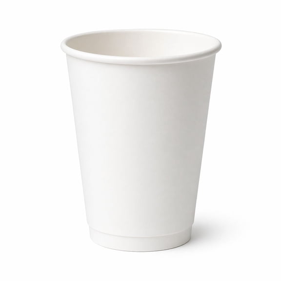 VeZee 10 Oz Disposable White Poly Paper Durable Hot Cup ONLY For Hot/Cold Drink, Coffee Cups, Tea, Cocoa, Travel, Hot Chocolate, Chai, Latte & Hot Soup : 50CT