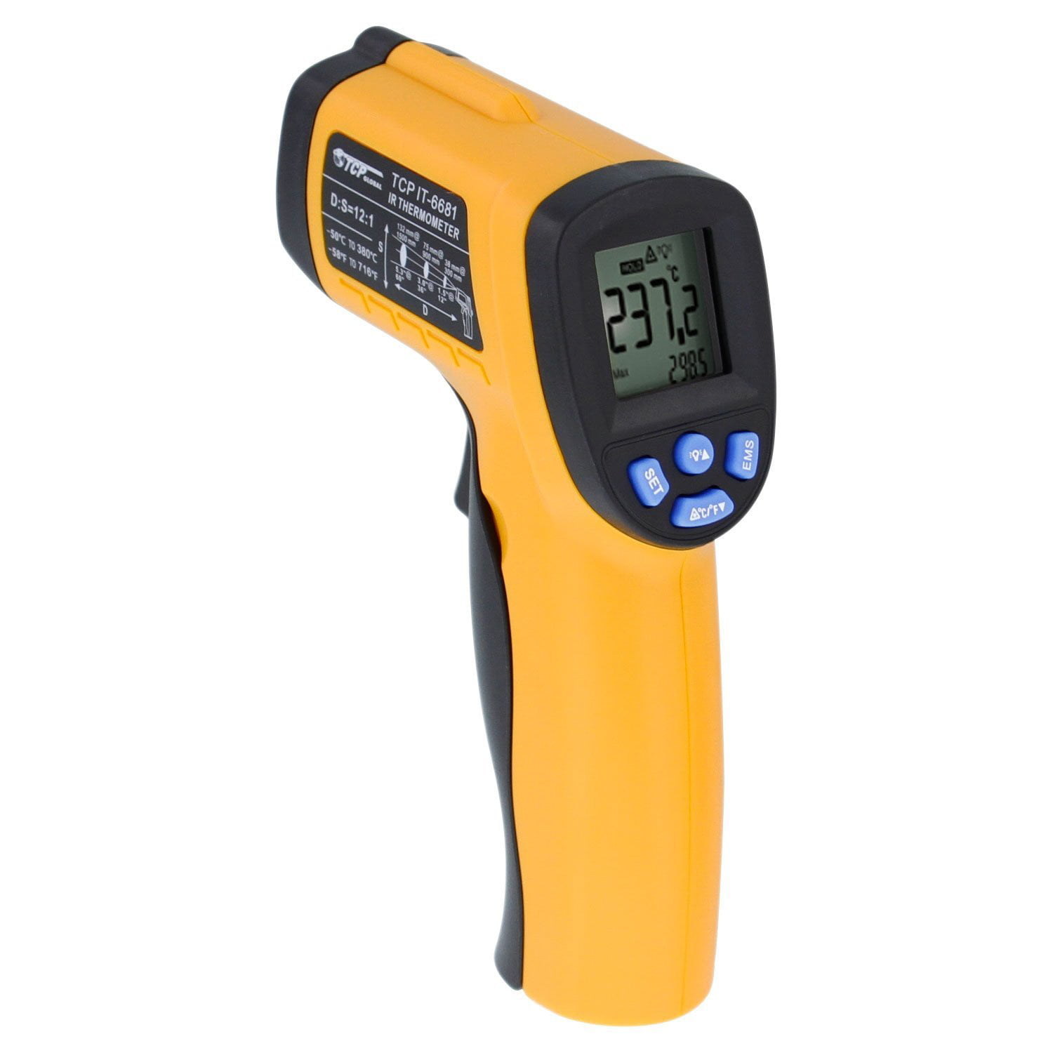 Noncontact Digital Laser Infrared Thermometer IR Temperature Gun 58°F 716°F (50°C 380°C