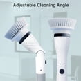 thumbnail image 3 of Electric Spin Scrubber with Adjustable Angle ＆ Extension Handle, IPX7 Waterproof Cordless Shower Cleaning Brush, High Speed Power Scrubber with 4 Brush Heads for Bathroom, Tile, Tub, Glass & Sink, 3 of 8