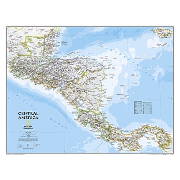 Pre-Owned National Geographic Central America Wall Map - Classic - Laminated (28.75 x 22.25 in) (National Geographic Reference Map) (Paperback) 0792250249 9780792250241