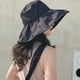 thumbnail image 5 of Sombrero de sol de caza con cola de caballo para mujer, sombrero de pescador para exteriores con borde ancho y protección UV, 5 of 5