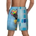 thumbnail image 3 of Kdxio Prague Ratter Dog In Bathtub Print Men'S Swim Trunks With Compression Liner 7 Inch Inseam Quick Dry Swim Shorts, 3 of 7