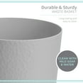 thumbnail image 3 of Bath Bliss 4 Pack 2.6 gal Hammered Textured Bathroom Trash Can in Pewter, 3 of 8