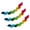 color, variant on 3pcs Colorful Celebration Flags Stylish Paper Fan Shaped Banners Eye Catching Birthday Party Accessories for Kids