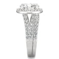 thumbnail image 5 of Charles & Colvard 14K White Gold Moissanite 9.0mm Round Wedding Set-Size 5 3.69cttw DEW, 5 of 8