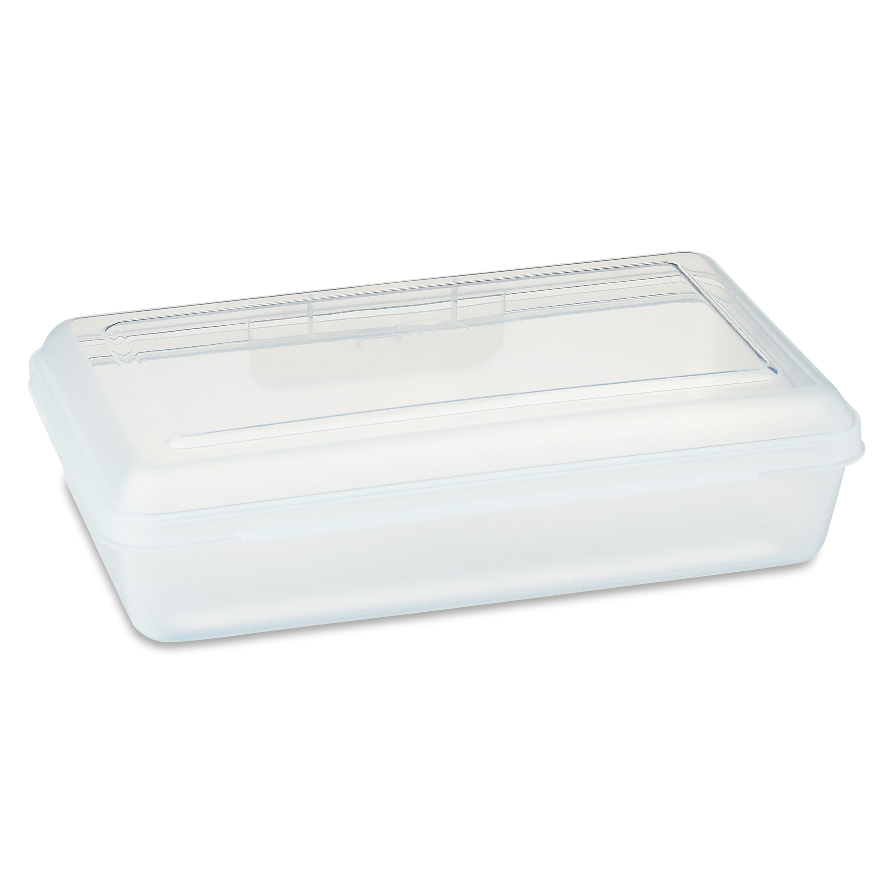 Pen+Gear Lightweight Plastic Pencil Box with Snap-on Lid, Clear, 1-Pack