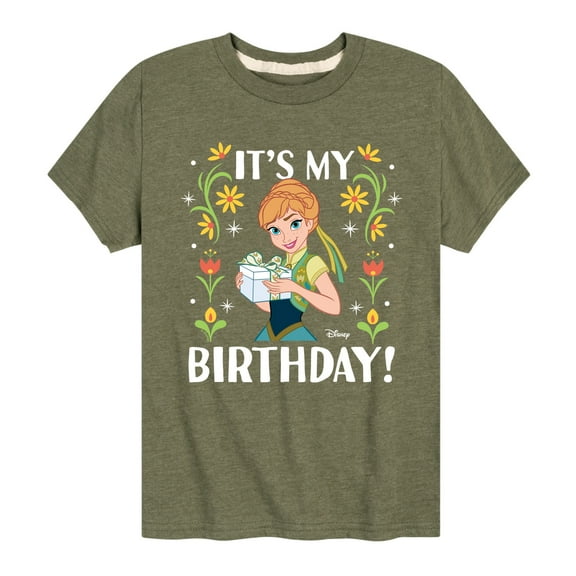 Disney Frozen - Anna It's My Birthday - Toddler & Youth Short Sleeve Graphic T-Shirt